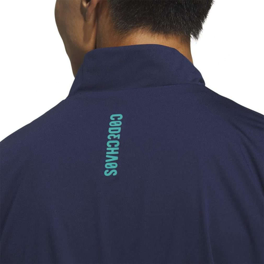 adidas Men's Golf Wear Code Chaos Half-Zip Short Sleeve Windbreaker UV105