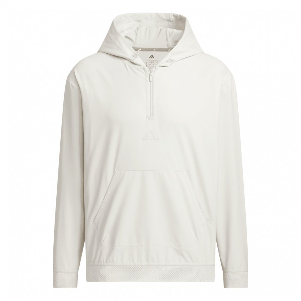 adidas Men's Golf Wear Beyond The Course Water-Repellent Ripstop Half-Zip Long Sleeve Hoodie KTN41