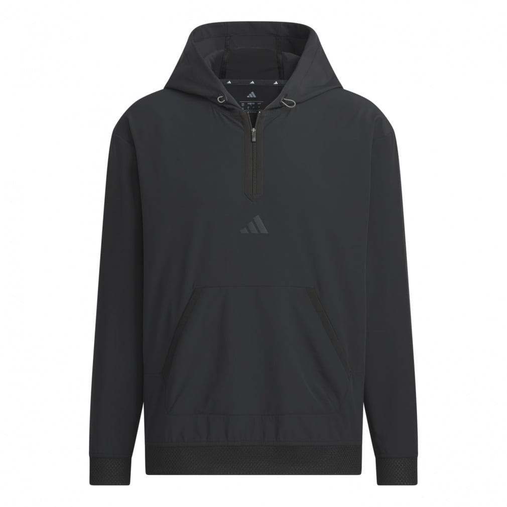 adidas Men's Golf Wear Beyond The Course Water-Repellent Ripstop Half-Zip Long Sleeve Hoodie KTN41