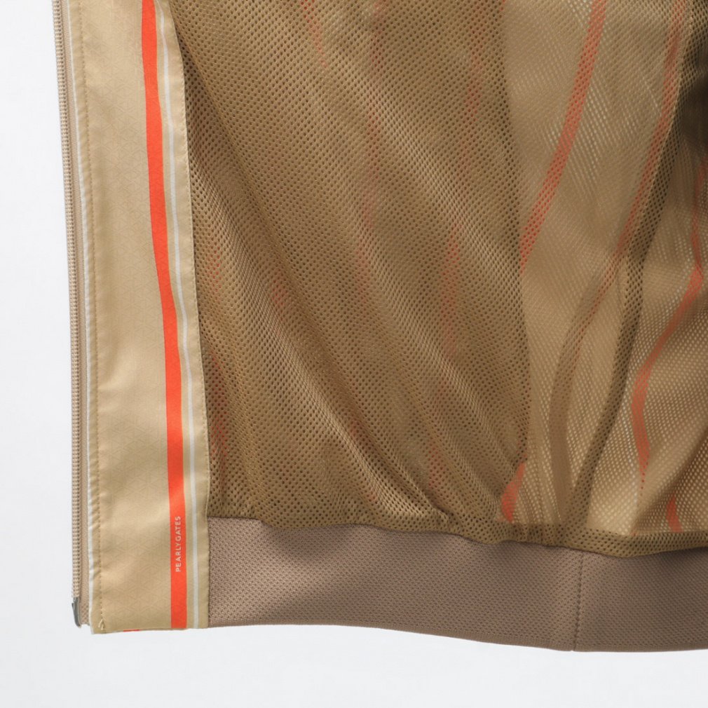 PEARLY GATES Men's Golf Wear CRAFTEVO Polyester Stretch Jacquard Ribbon Stripe Pattern 0534220905