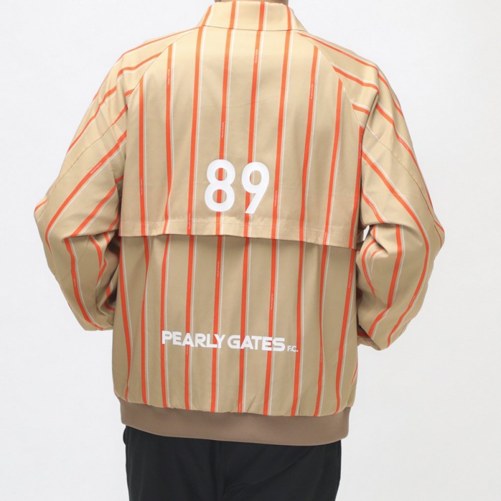 PEARLY GATES Men's Golf Wear CRAFTEVO Polyester Stretch Jacquard Ribbon Stripe Pattern 0534220905