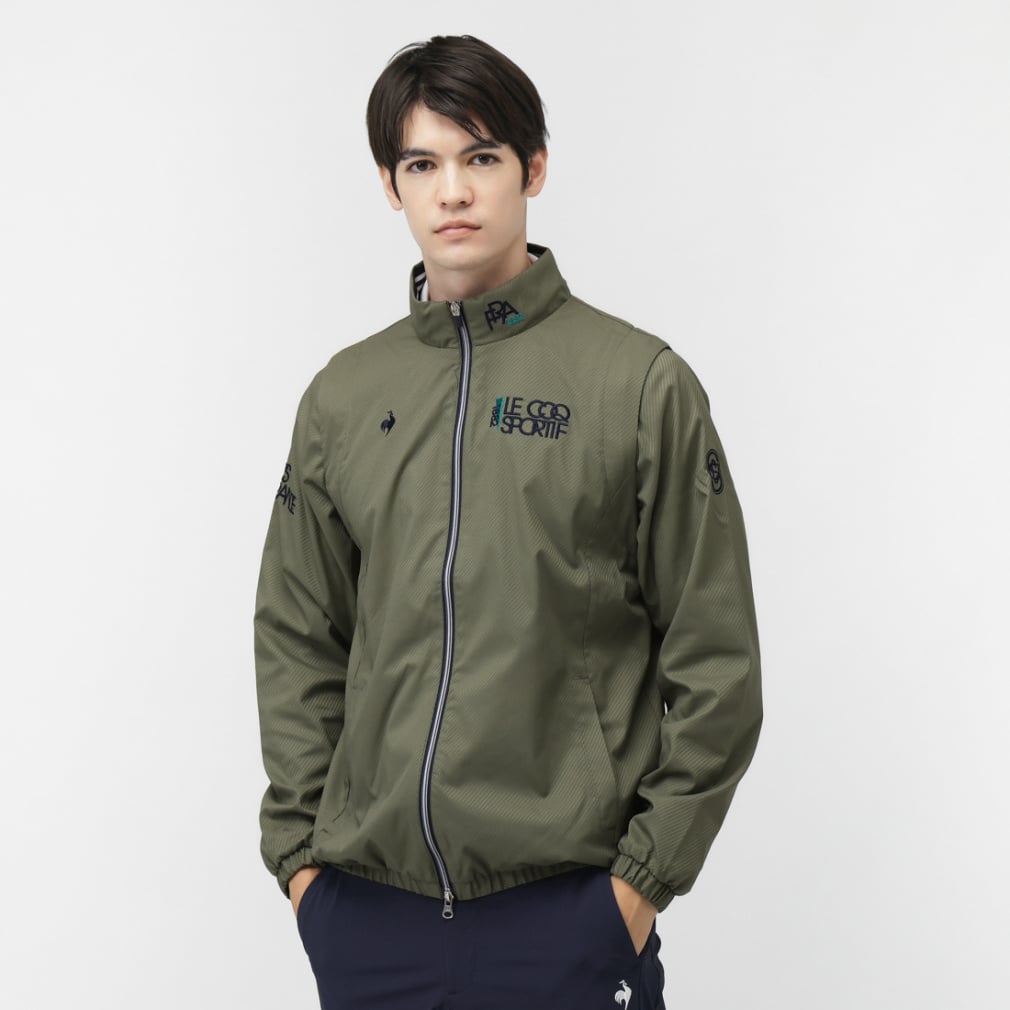 le coq sportif golf Men's Golf Wear Heat Navi 2-Way Blouson LG5FWB00M