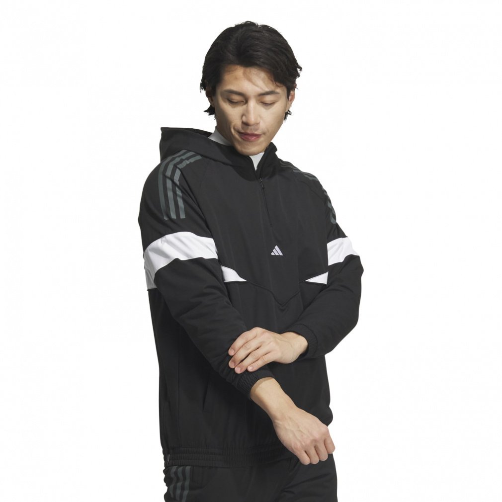 adidas Men's Golf Wear Archive Design Side Zip Long Sleeve Hoodie JSC10