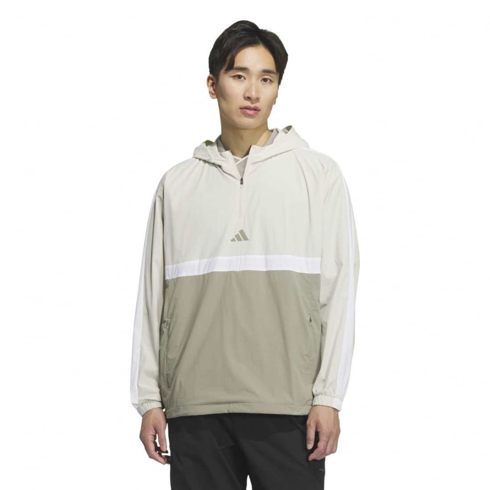adidas Men's Golf Wear Beyond The Course Water-Repellent Colorblock Anorak JUW87