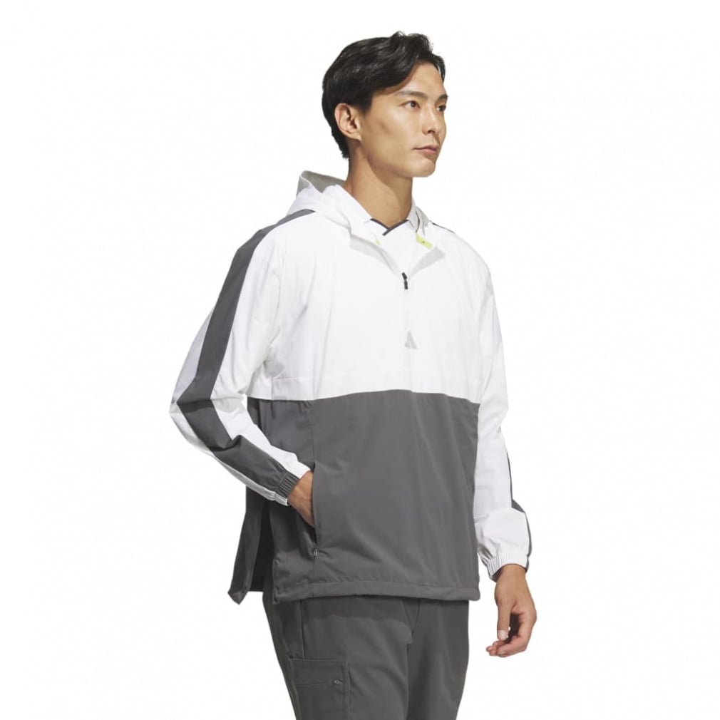 adidas Men's Golf Wear Beyond The Course Water-Repellent Colorblock Anorak JUW87