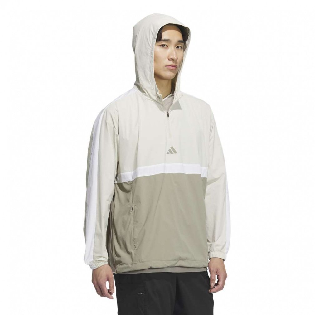 adidas Men's Golf Wear Beyond The Course Water-Repellent Colorblock Anorak JUW87