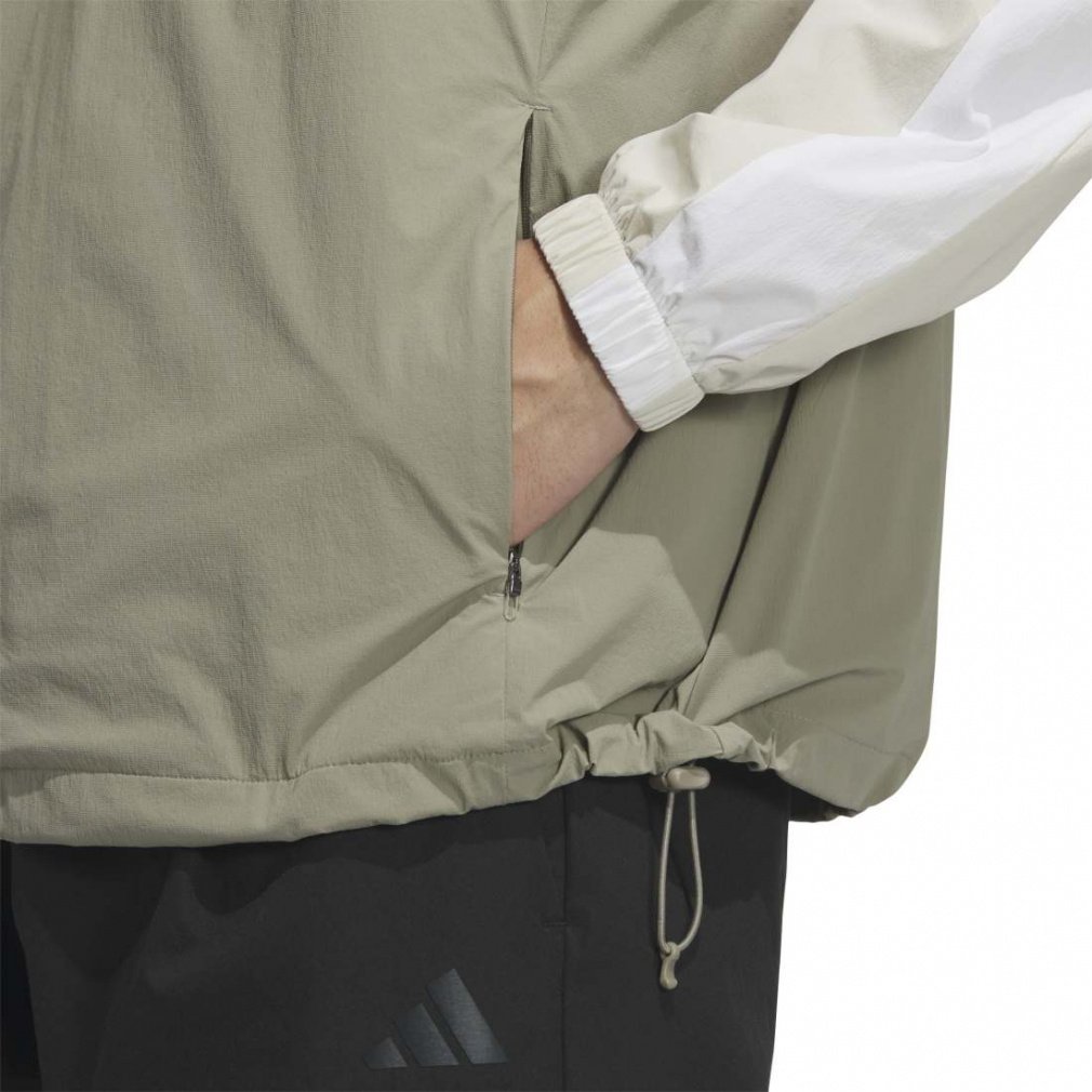 adidas Men's Golf Wear Beyond The Course Water-Repellent Colorblock Anorak JUW87
