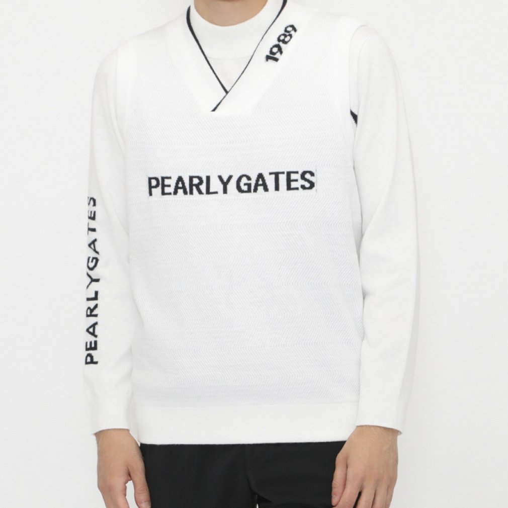 PEARLY GATES Men's Golf Wear Knit Vest & Inner Polyester Yarn mm Twin Set 0534274101