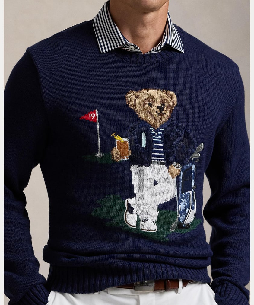 RALPH LAUREN Men's Golf Wear Polo Bear Performance Sweater FW24-2111