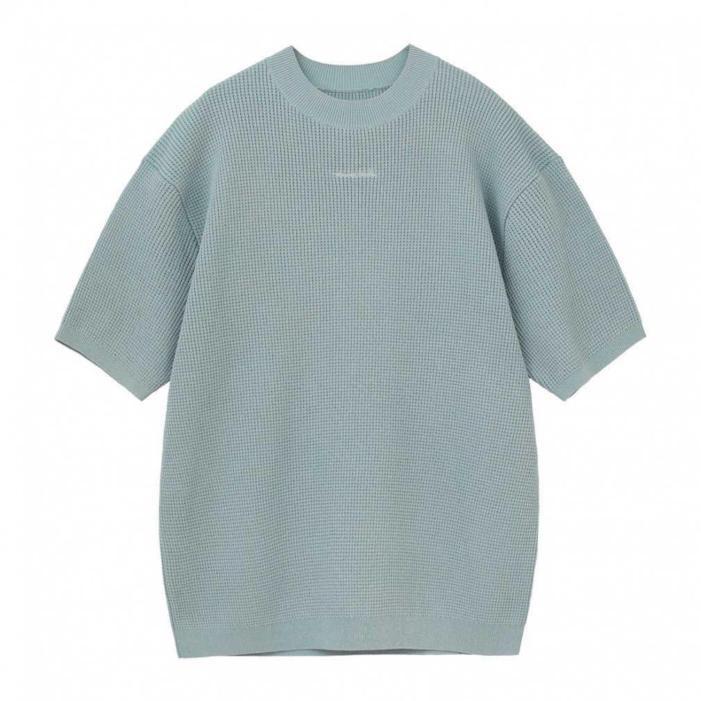 TRAVIS MATHEW Men's Golf Wear S/S Waffle mock-neck Knit 0388624605