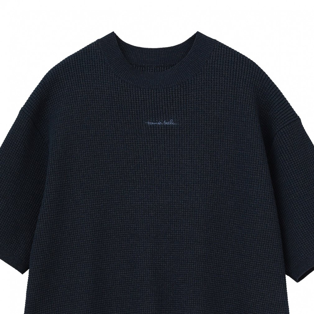TRAVIS MATHEW Men's Golf Wear S/S Waffle mock-neck Knit 0388624605