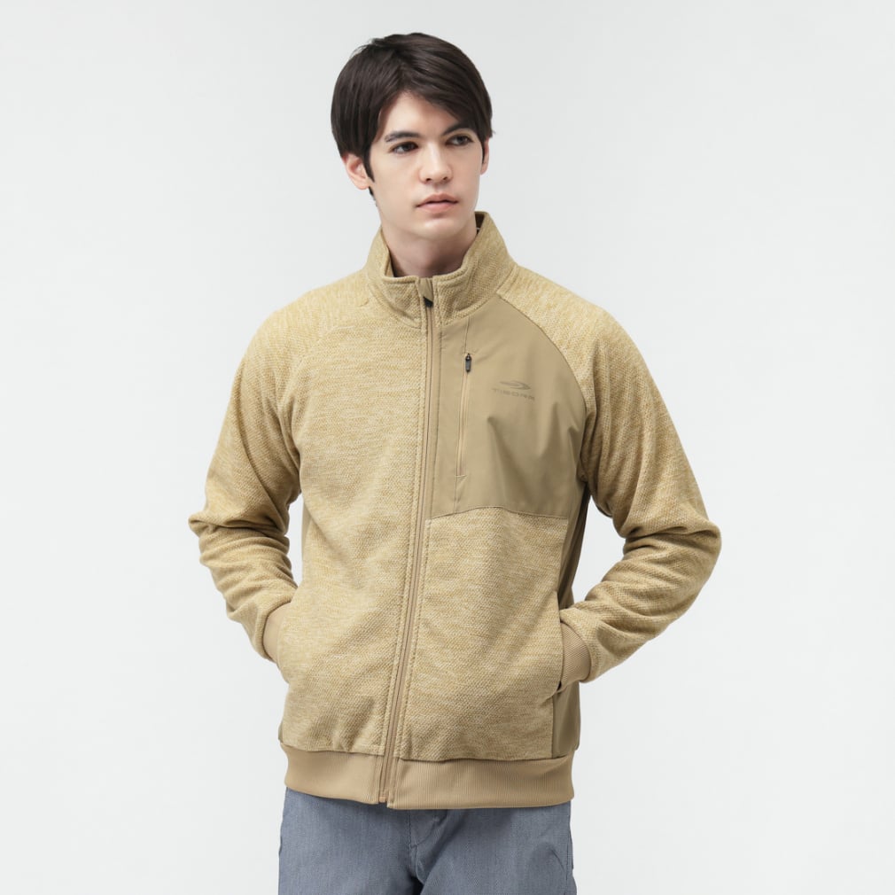 TIGORA Men's Golf Wear iHeat Tricot Lined Knit Fleece Jacket TR-1T1615F-H