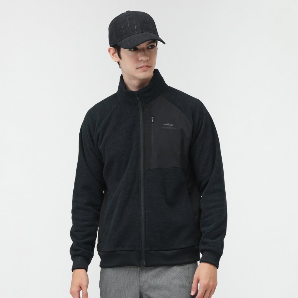 TIGORA Men's Golf Wear iHeat Tricot Lined Knit Fleece Jacket TR-1T1615F-H