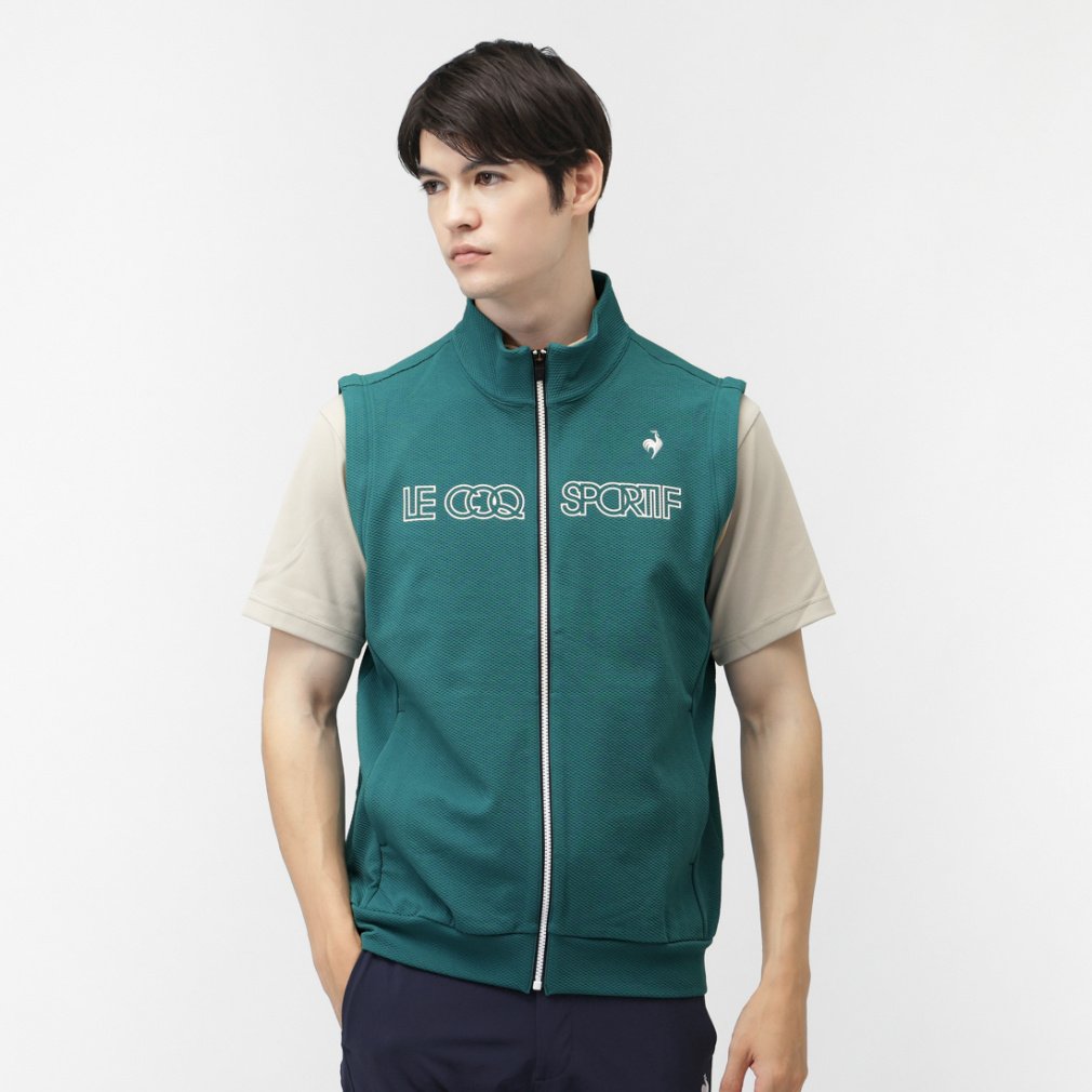 le coq sportif golf Men's Golf Wear 2-Way Cut and Sewn LG5FSW02M