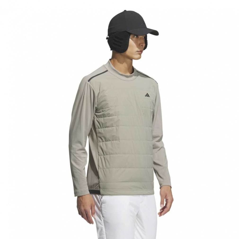 adidas Men's Golf Wear adizero Frost Guard Insulated Quilt Combination Long Sleeve Mock Neck Shirt JUJ83