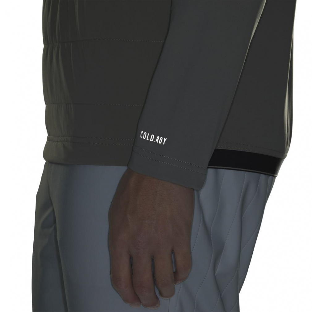 adidas Men's Golf Wear adizero Frost Guard Insulated Quilt Combination Long Sleeve Mock Neck Shirt JUJ83