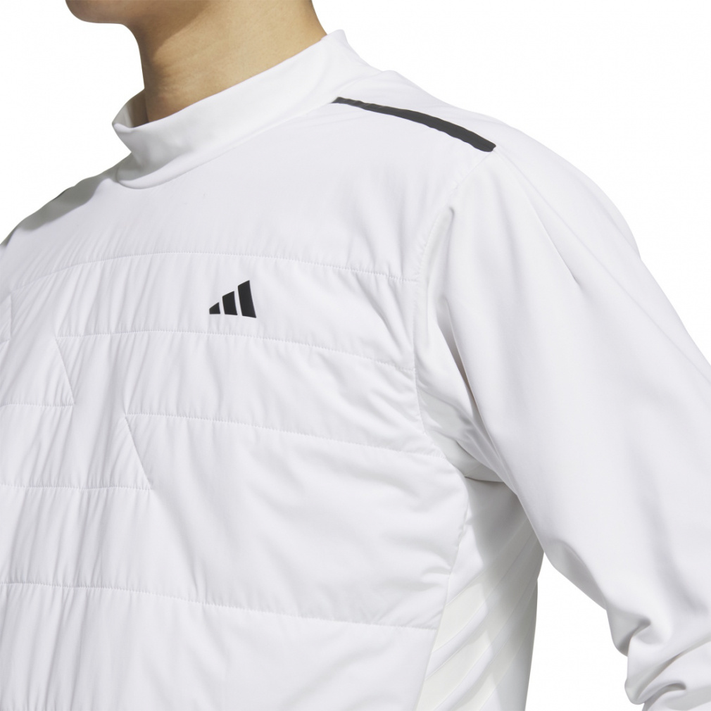 adidas Men's Golf Wear adizero Frost Guard Insulated Quilt Combination Long Sleeve Mock Neck Shirt JUJ83