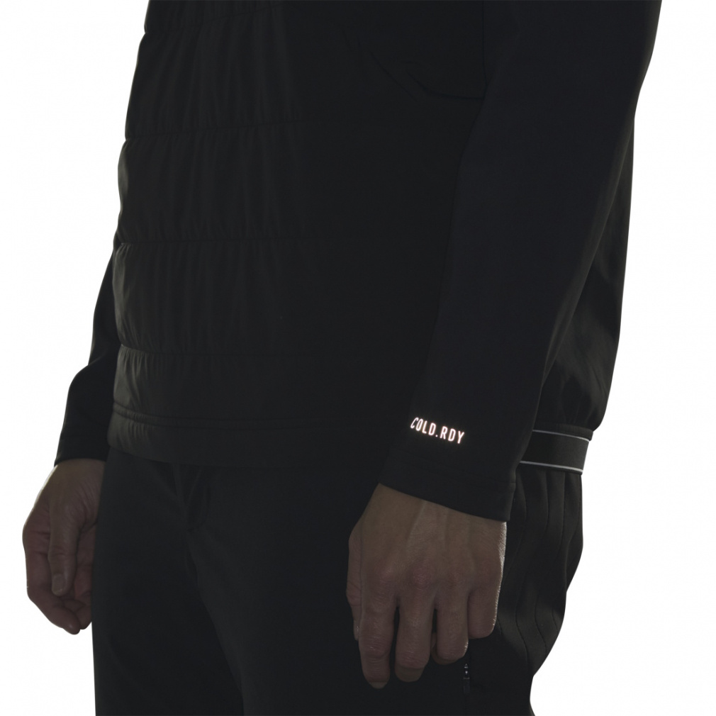 adidas Men's Golf Wear adizero Frost Guard Insulated Quilt Combination Long Sleeve Mock Neck Shirt JUJ83