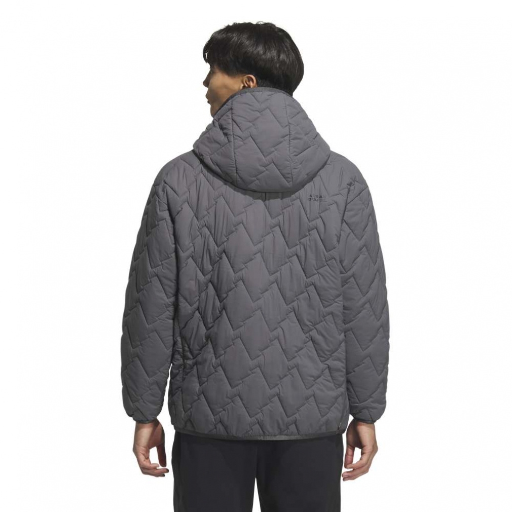 adidas Men's Golf Wear Beyond The Course Quilt Half Zip Hooded Jacket JUW86