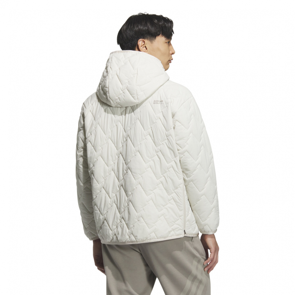 adidas Men's Golf Wear Beyond The Course Quilt Half Zip Hooded Jacket JUW86