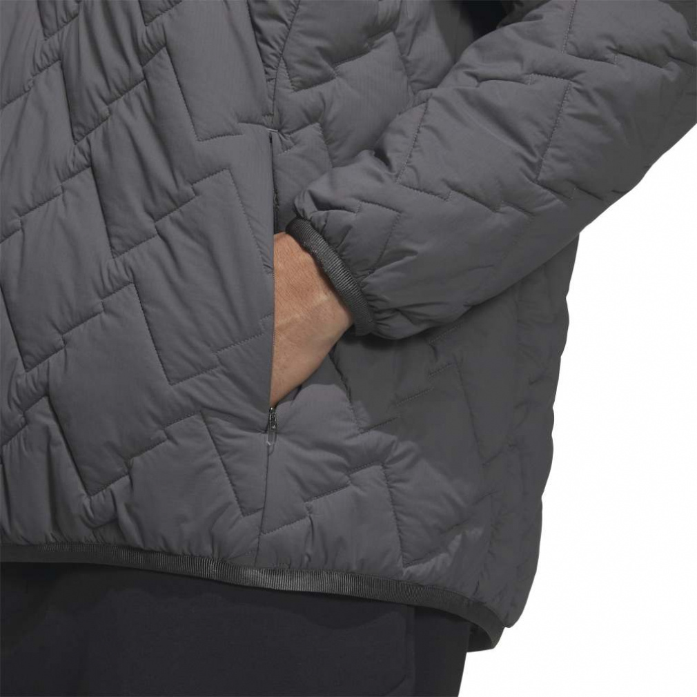 adidas Men's Golf Wear Beyond The Course Quilt Half Zip Hooded Jacket JUW86