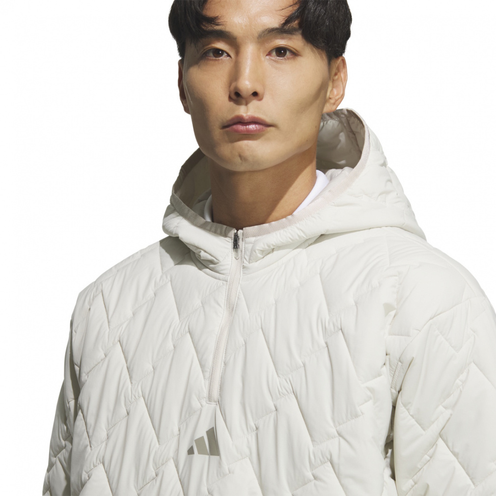 adidas Men's Golf Wear Beyond The Course Quilt Half Zip Hooded Jacket JUW86