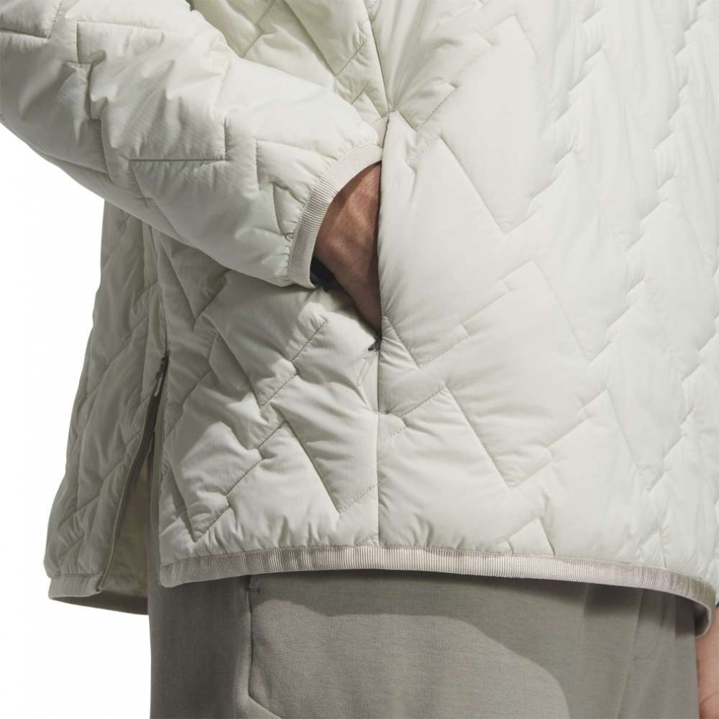 adidas Men's Golf Wear Beyond The Course Quilt Half Zip Hooded Jacket JUW86