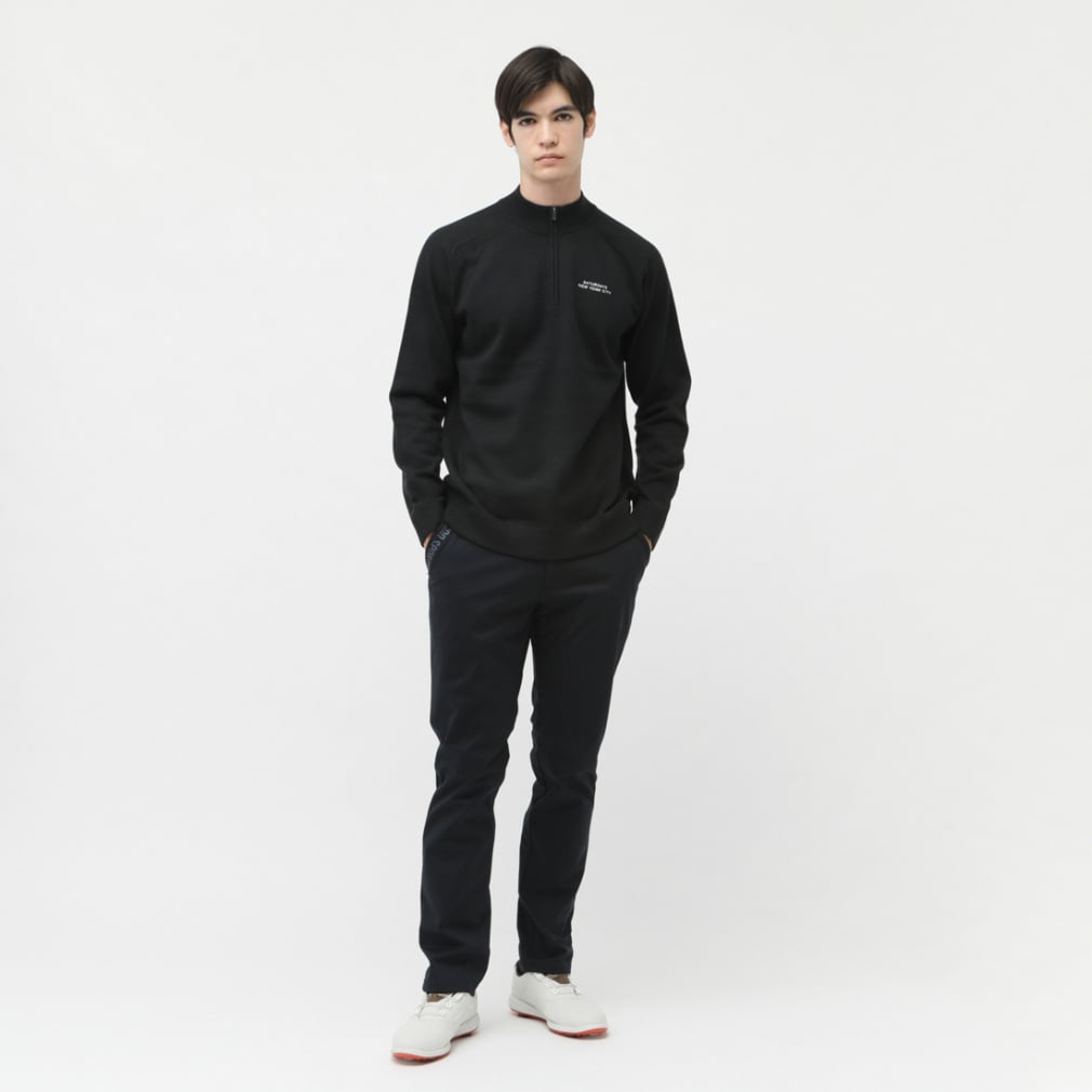 le coq sportif golf Men's Golf Wear Stretch Fleece-Lined Bonding Pants LG4FLPQ1M