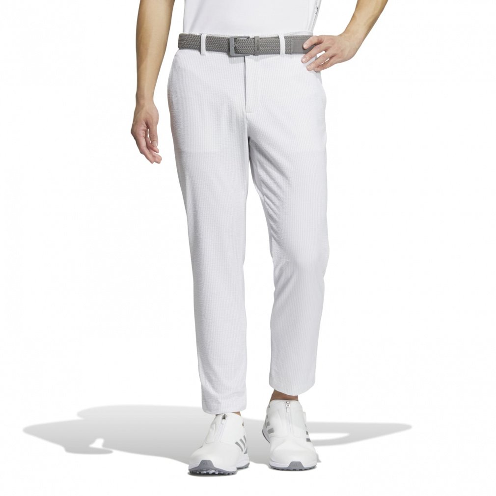 adidas Men's Golf Wear 4-way Stretch Seersucker Ankle Pants IKK86