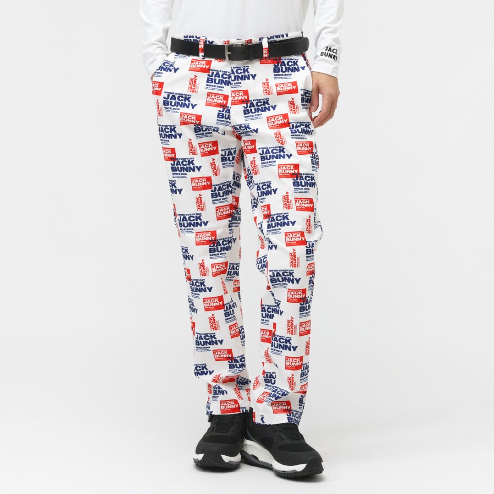Jack Bunny Men's Golf Wear T/C Twill Print Long Pants 2625231703