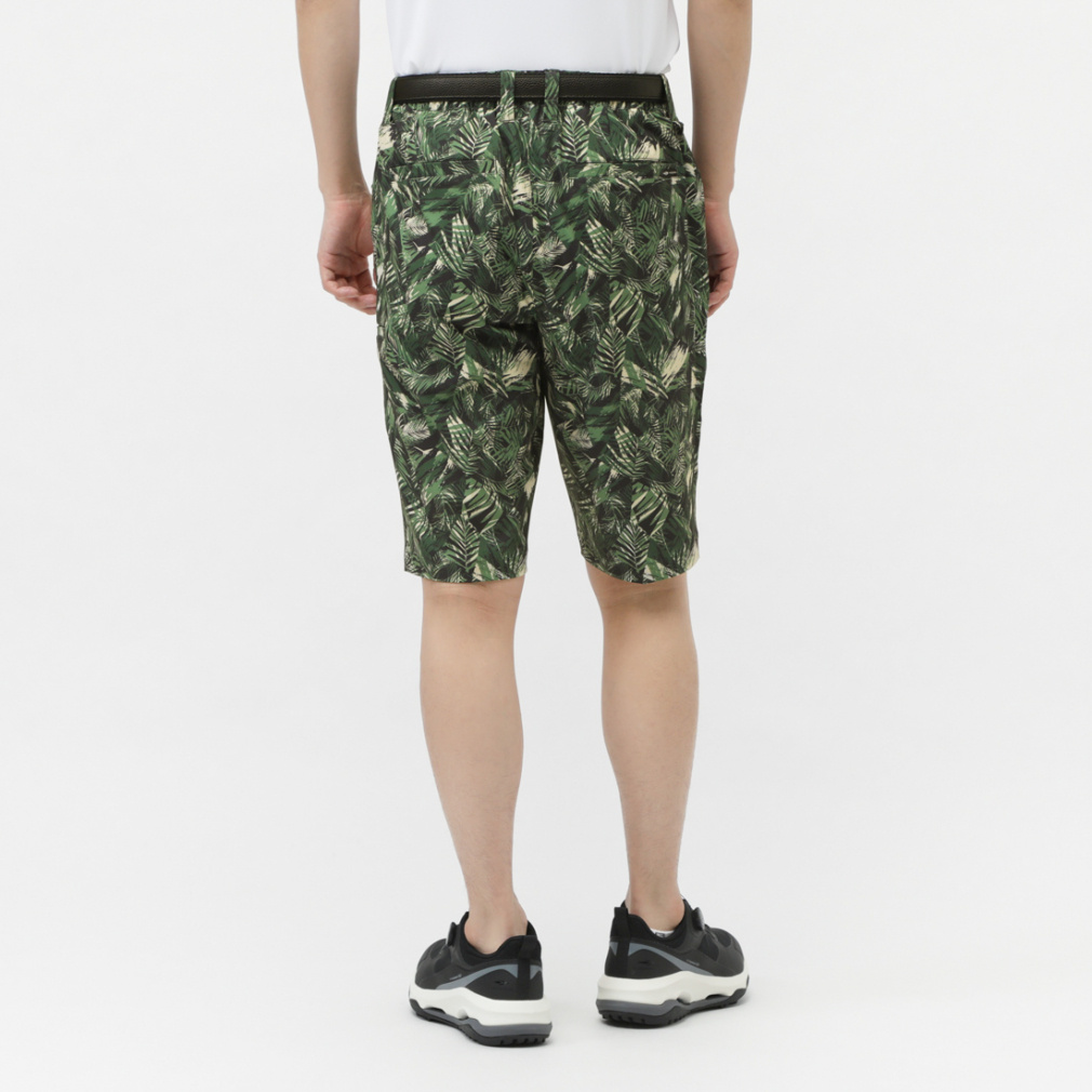 TIGORA Men's Golf Wear Heat Shield UV Cut Mini Herringbone Print Pattern Short Pants TR-1P1175SP