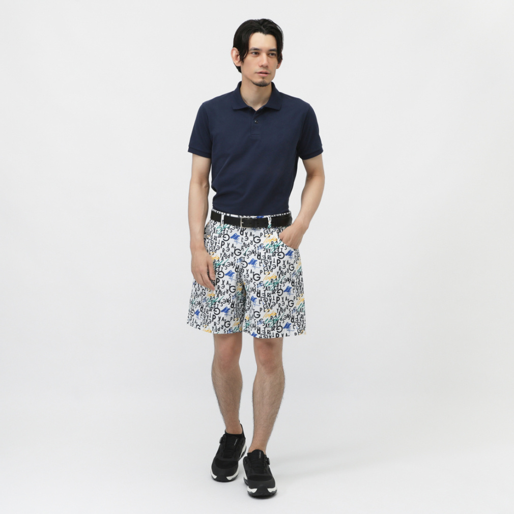 PEARLY GATES Men's Golf Wear TEXBRID Double Weave Reverse Side BALL-kun Logo All-Over Pattern 0535232705
