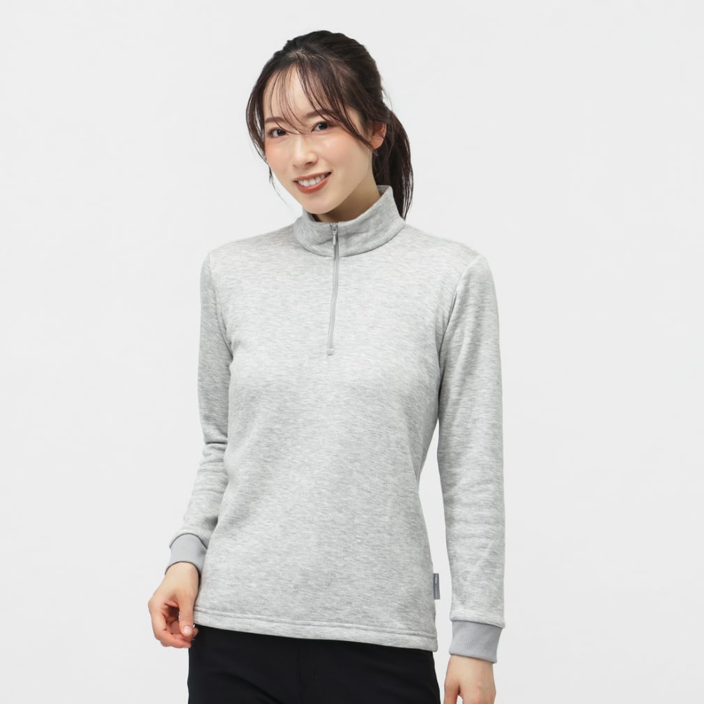 TIGORA Ladies' Golf Wear +5°C iHEAT Solid Half-Zip Shirt TR-1L2525Z-HGY