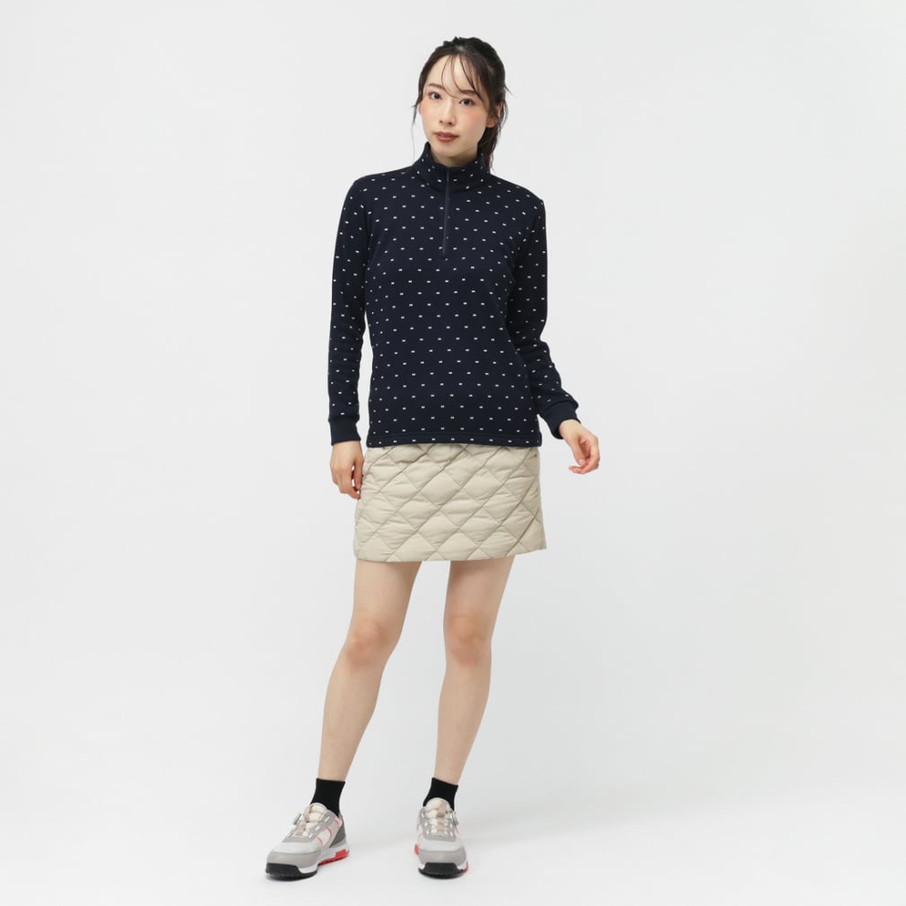 TIGORA Ladies' Golf Wear +5℃ iHEAT Patterned Half Zip Shirt TR-1L2535Z-HNV