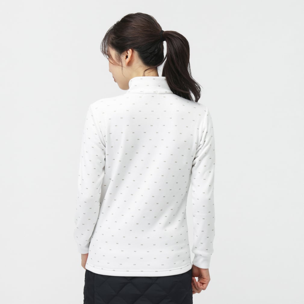 TIGORA Ladies' Golf Wear +5°C iHEAT Patterned Half-Zip Shirt TR-1L2535Z-HWH