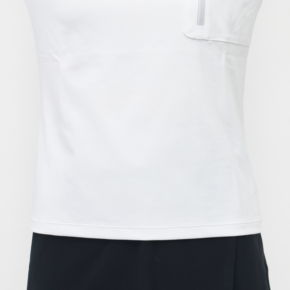 DESCENTE GOLF Women's Golf Apparel Long Sleeve Polo Shirt with Chest Zip Pocket DG5FLS50L