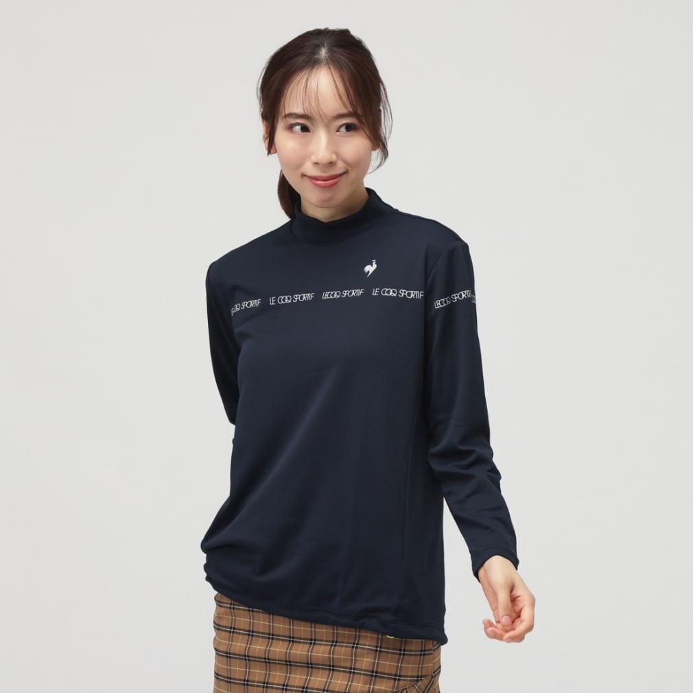 le coq sportif golf Ladies' Golf Wear Mock Neck Long Sleeve Shirt LG5FLS51L