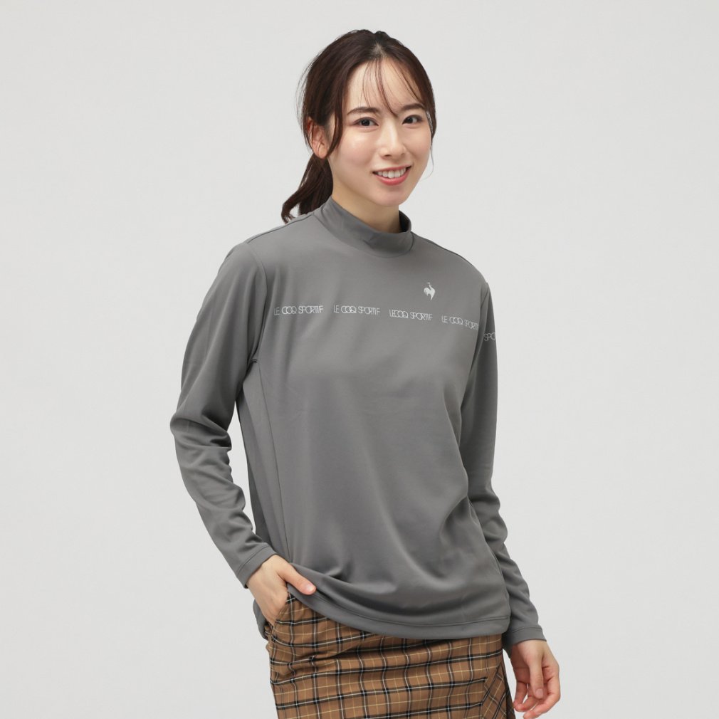 le coq sportif golf Ladies' Golf Wear Mock Neck Long Sleeve Shirt LG5FLS51L