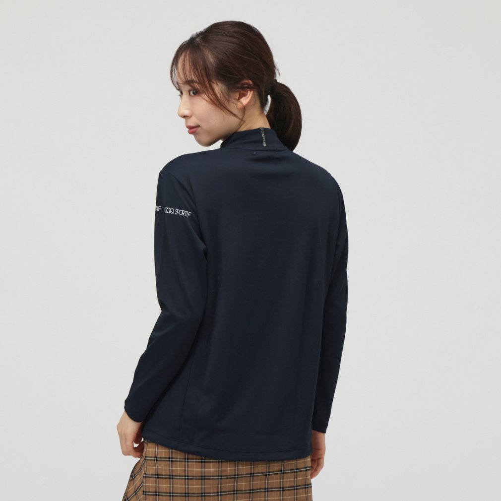 le coq sportif golf Ladies' Golf Wear Mock Neck Long Sleeve Shirt LG5FLS51L