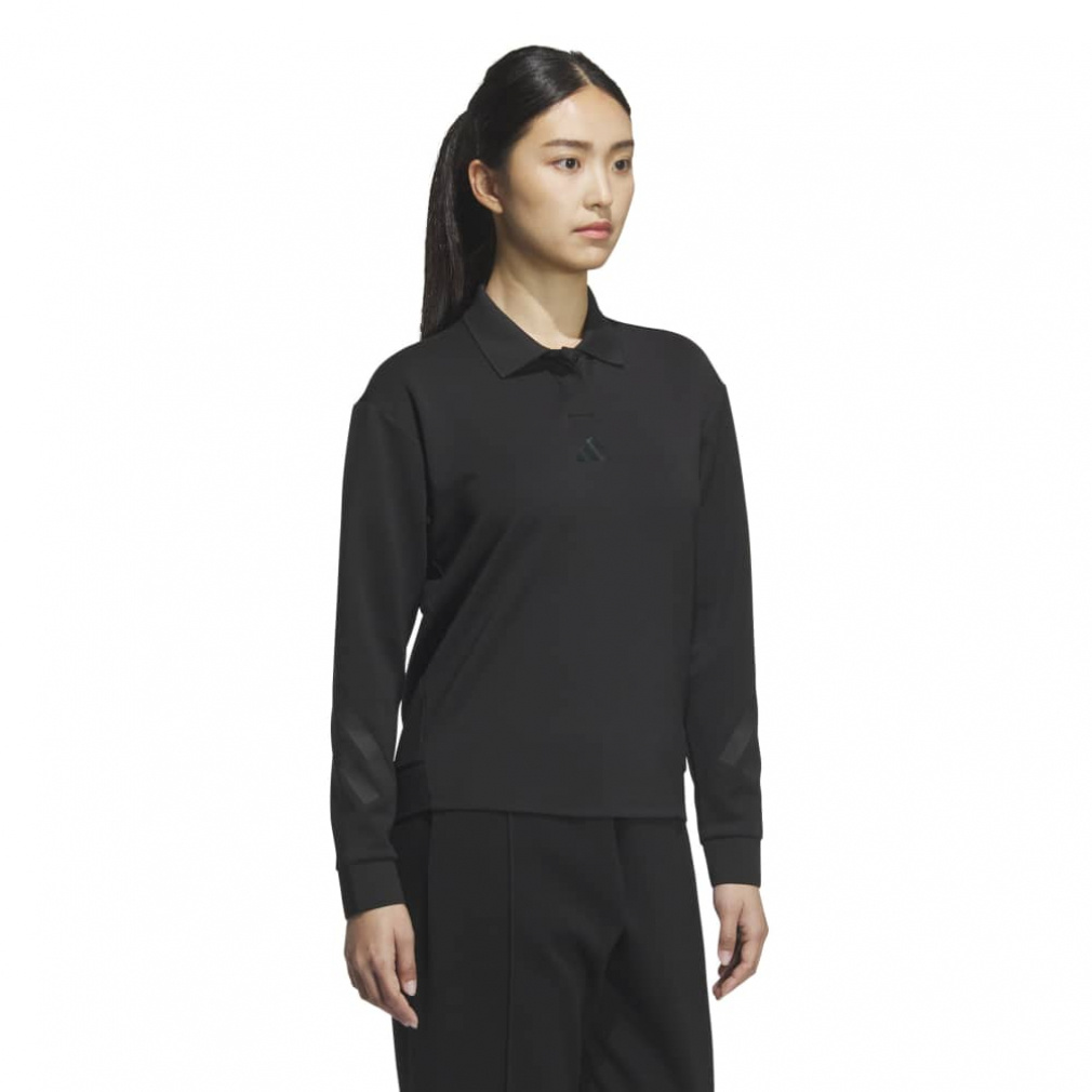 adidas Women's Golf Apparel Beyond The Course Stretch Long Sleeve Polo Shirt JWJ89