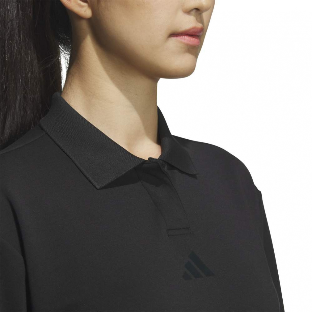 adidas Women's Golf Apparel Beyond The Course Stretch Long Sleeve Polo Shirt JWJ89