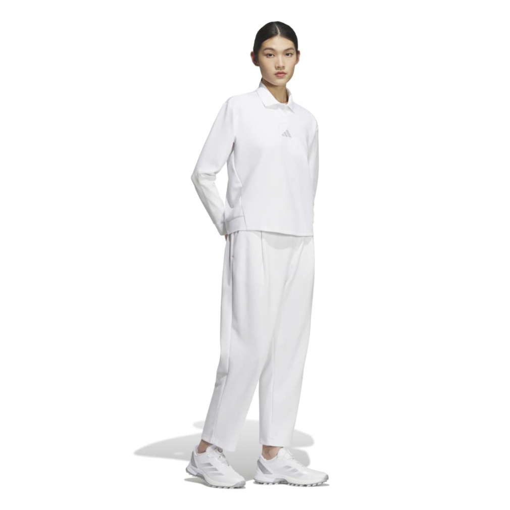 adidas Women's Golf Apparel Beyond The Course Stretch Long Sleeve Polo Shirt JWJ89