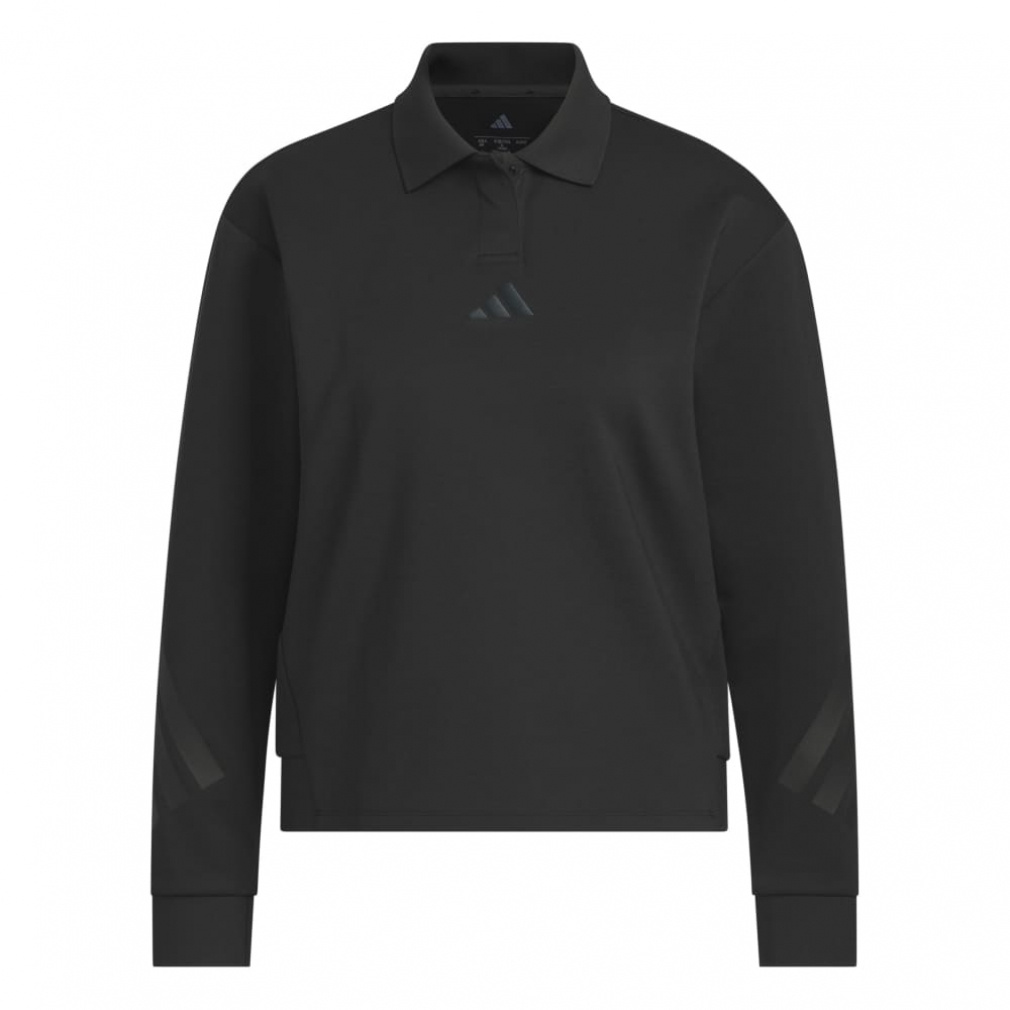 adidas Women's Golf Apparel Beyond The Course Stretch Long Sleeve Polo Shirt JWJ89