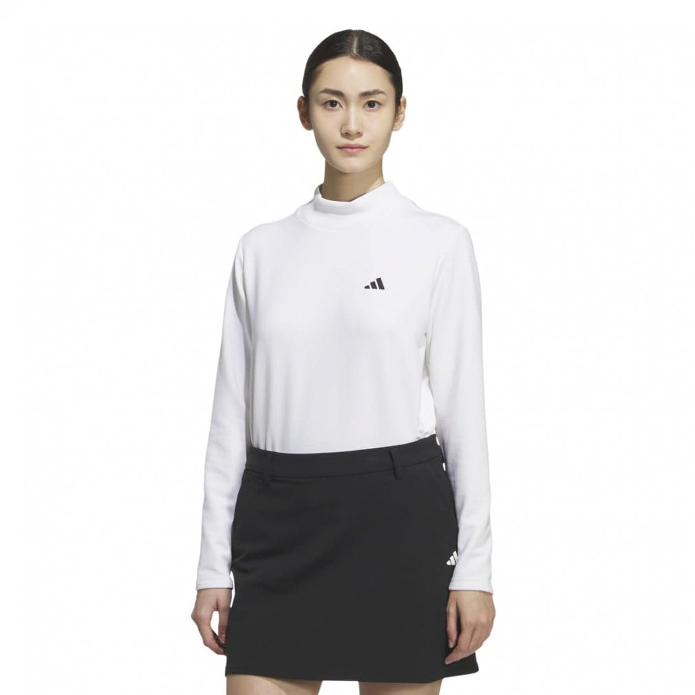 adidas Women's Golf Apparel COLD.RDY Stretch Wording Mock Neck Shirt JWK04