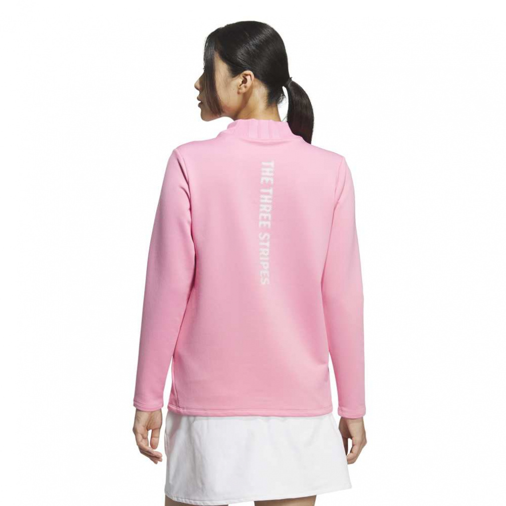 adidas Women's Golf Apparel COLD.RDY Stretch Wording Mock Neck Shirt JWK04