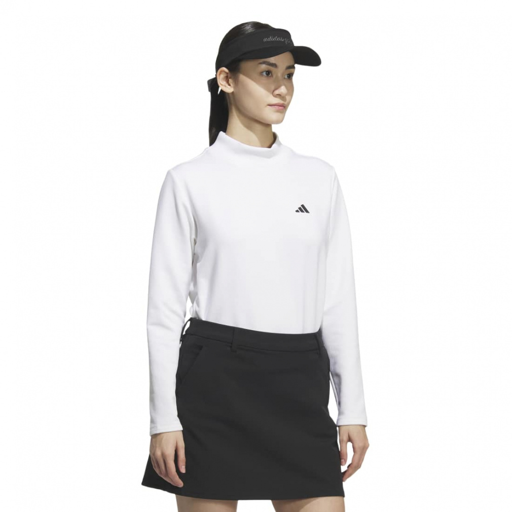 adidas Women's Golf Apparel COLD.RDY Stretch Wording Mock Neck Shirt JWK04