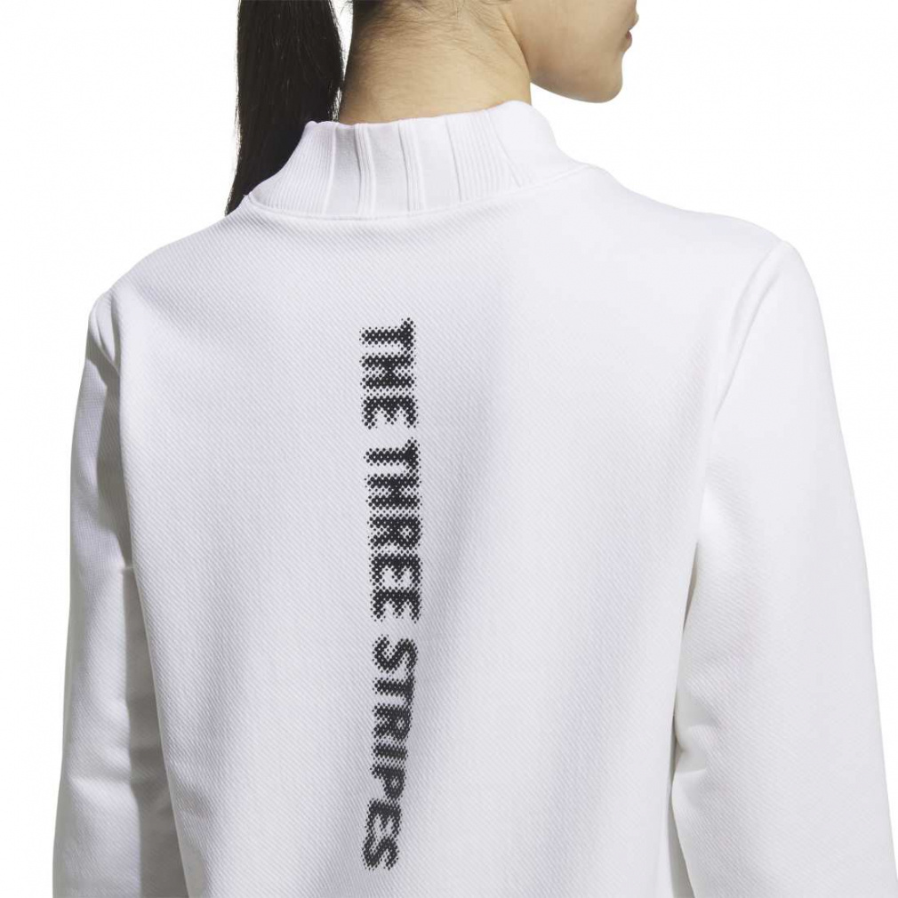 adidas Women's Golf Apparel COLD.RDY Stretch Wording Mock Neck Shirt JWK04