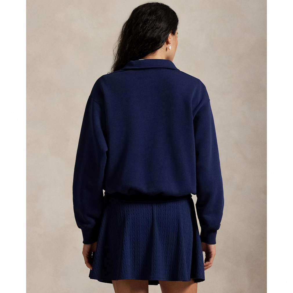 RALPH LAUREN Women's Golf Apparel Polo Bear Fleece Long Sleeve Polo Shirt FW25-2652