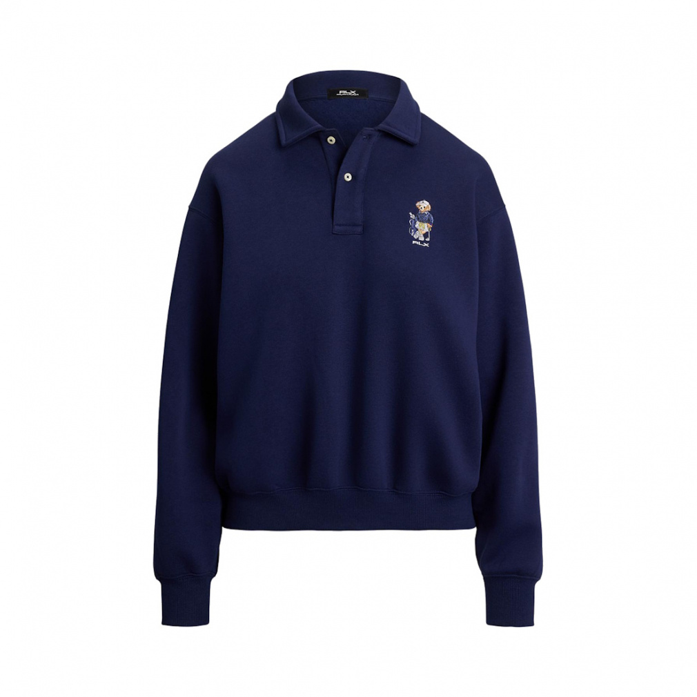 RALPH LAUREN Women's Golf Apparel Polo Bear Fleece Long Sleeve Polo Shirt FW25-2652