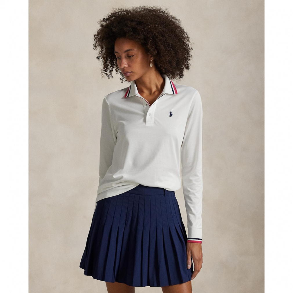RALPH LAUREN Women's Golf Apparel Tailored Fit Long Sleeve Polo Shirt FW25-2656